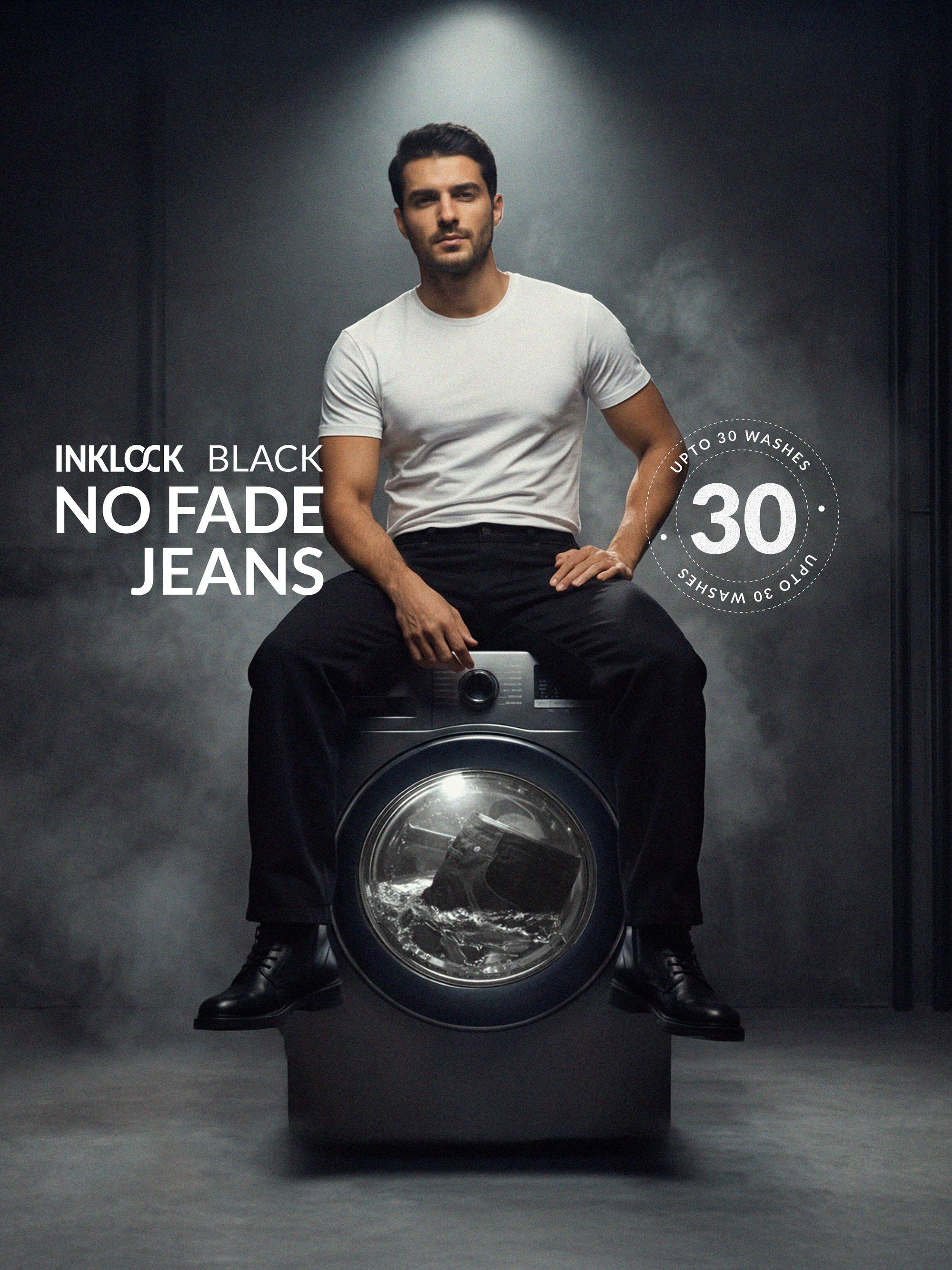 Inklock Black No Fade Jeans - Relaxed Fit