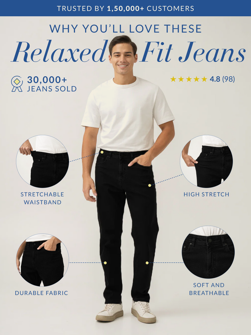 Phantom Black Relaxed Fit Jeans