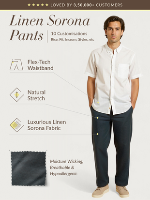 Plantide Green Linen Sorona Pants