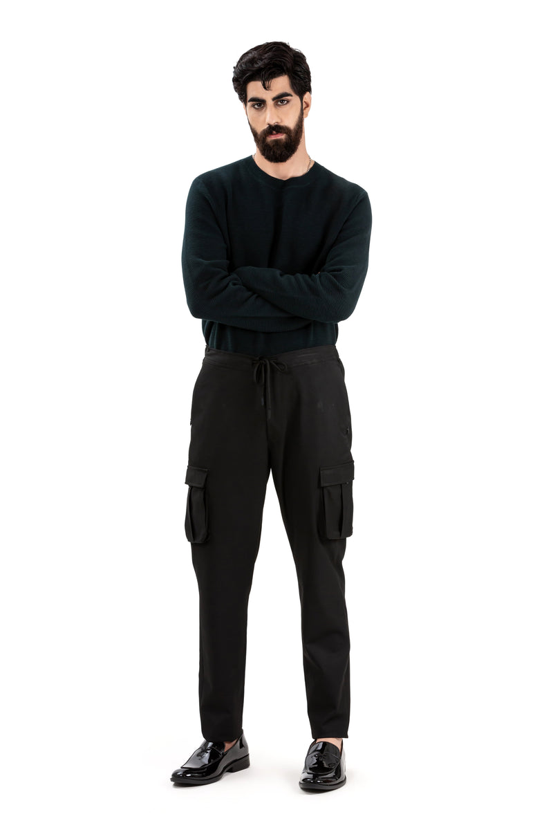 jet black cargo pants