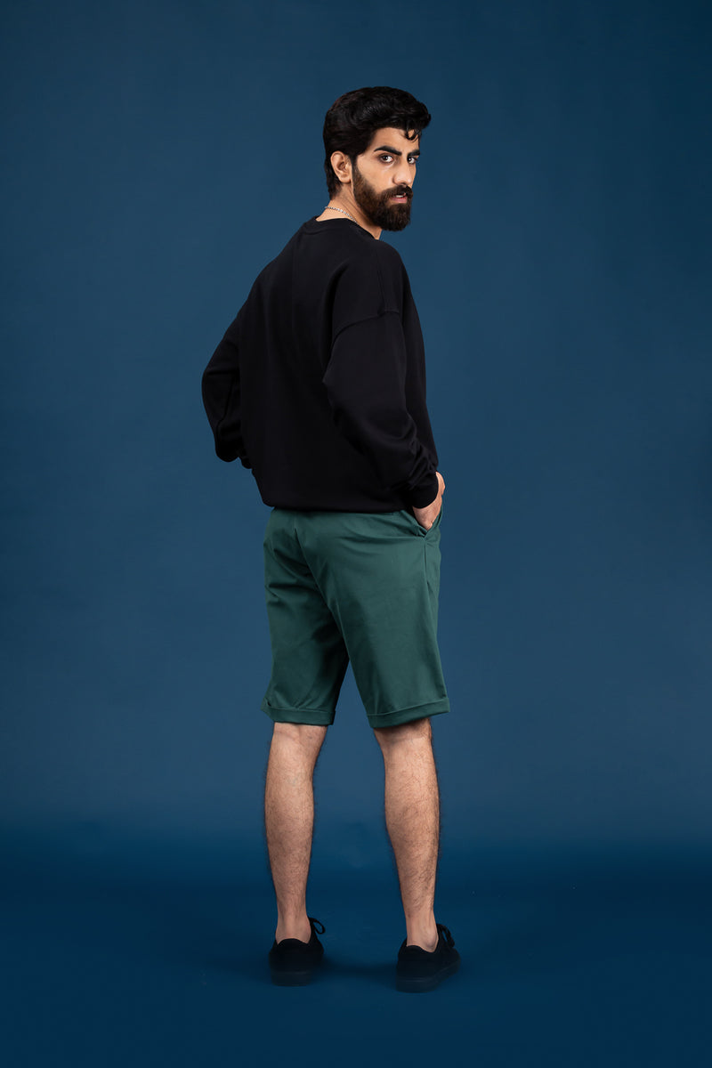Forest Green Stretch Chino Shorts