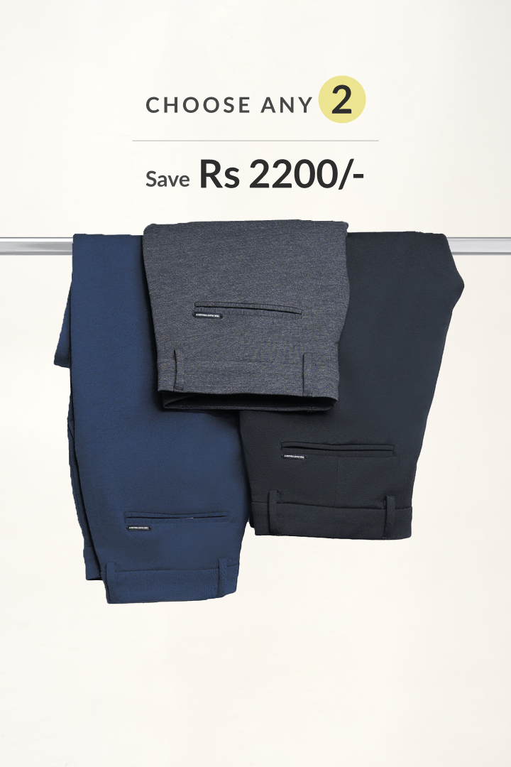 Ready to wear Power Stretch Slim Fit Bundle of 2