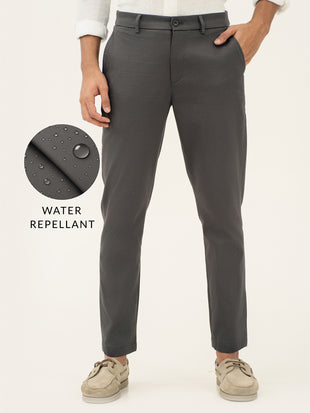 Rainshield Grey Water Repellent Slim Fit Stretch Chinos