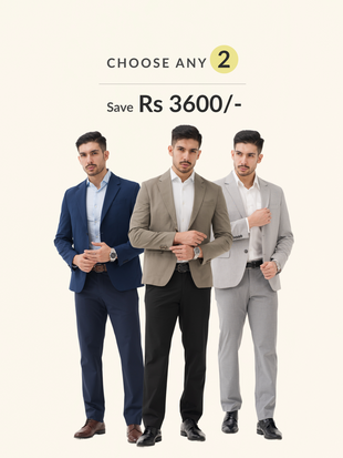 Ready To Wear Relaxed Fit Formal Pants Bundle of 2