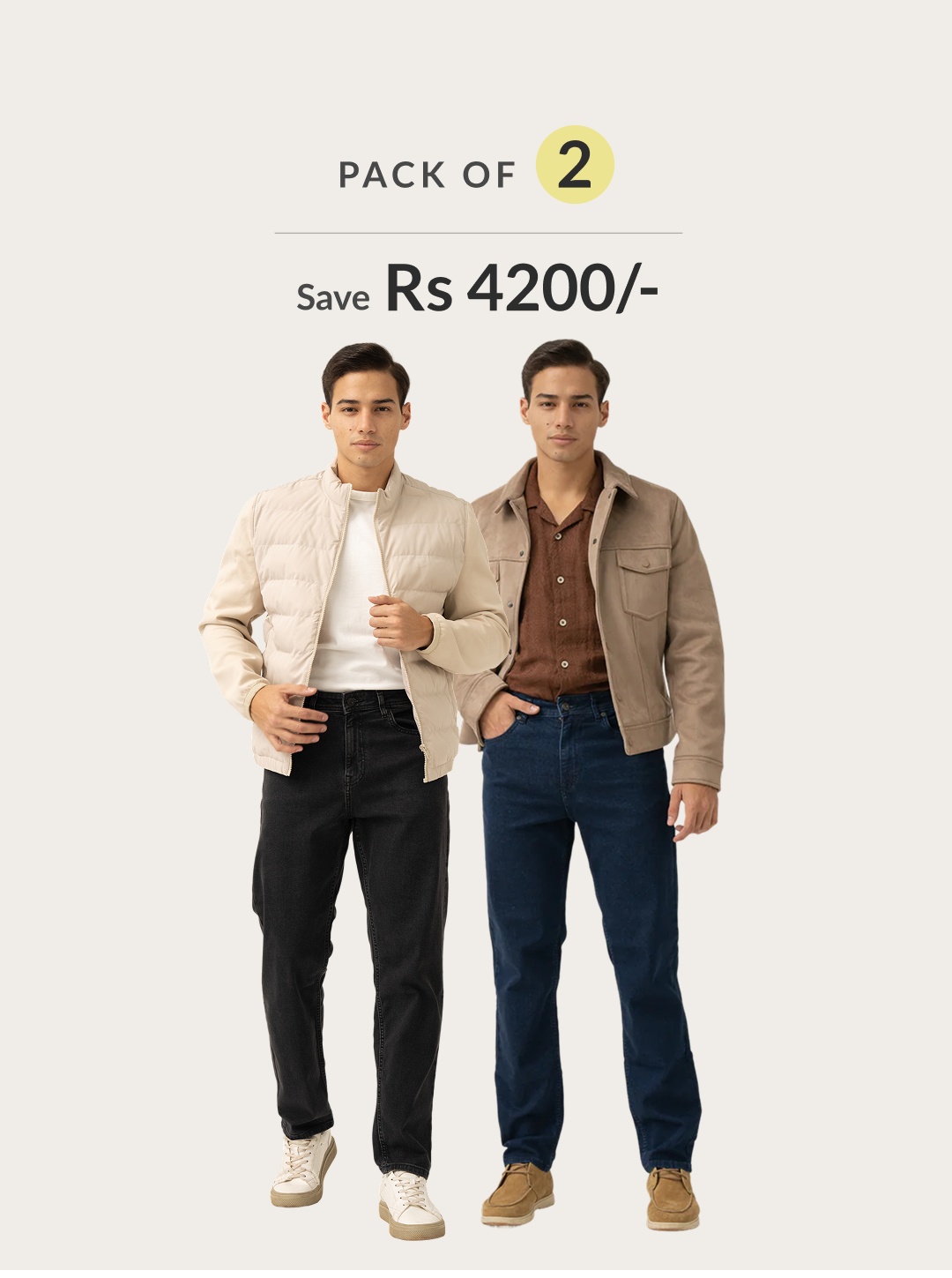 Ready To Wear Relaxed Fit Jeans Pack of 2