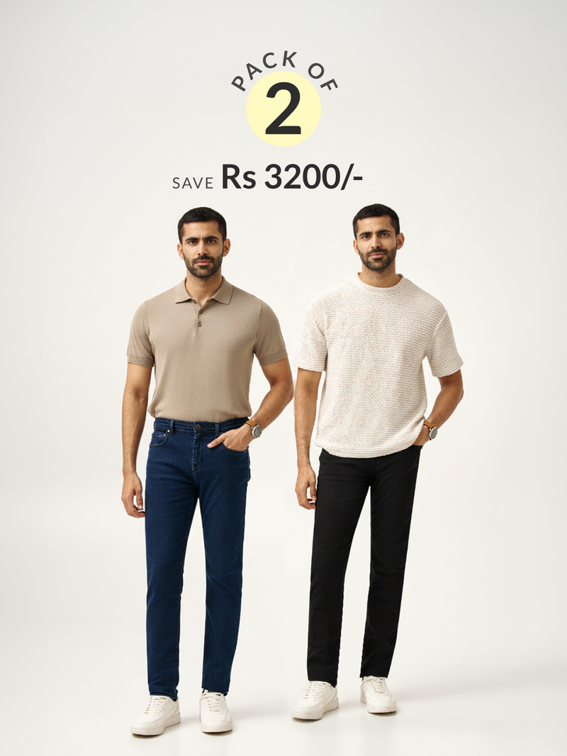 Ready To Wear Slim Fit Jeans Pack of 2
