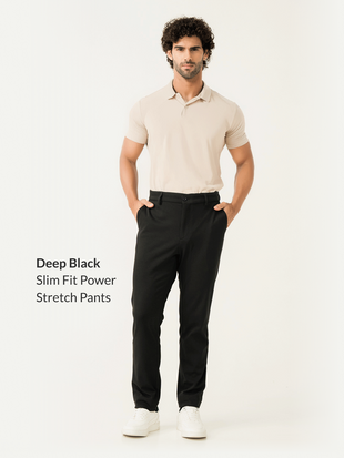 Ready To Wear Classic Slim Fit Power Stretch Pants Pack of 2