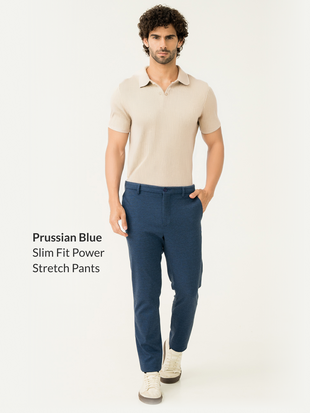 Ready To Wear Classic Slim Fit Power Stretch Pants Pack of 2
