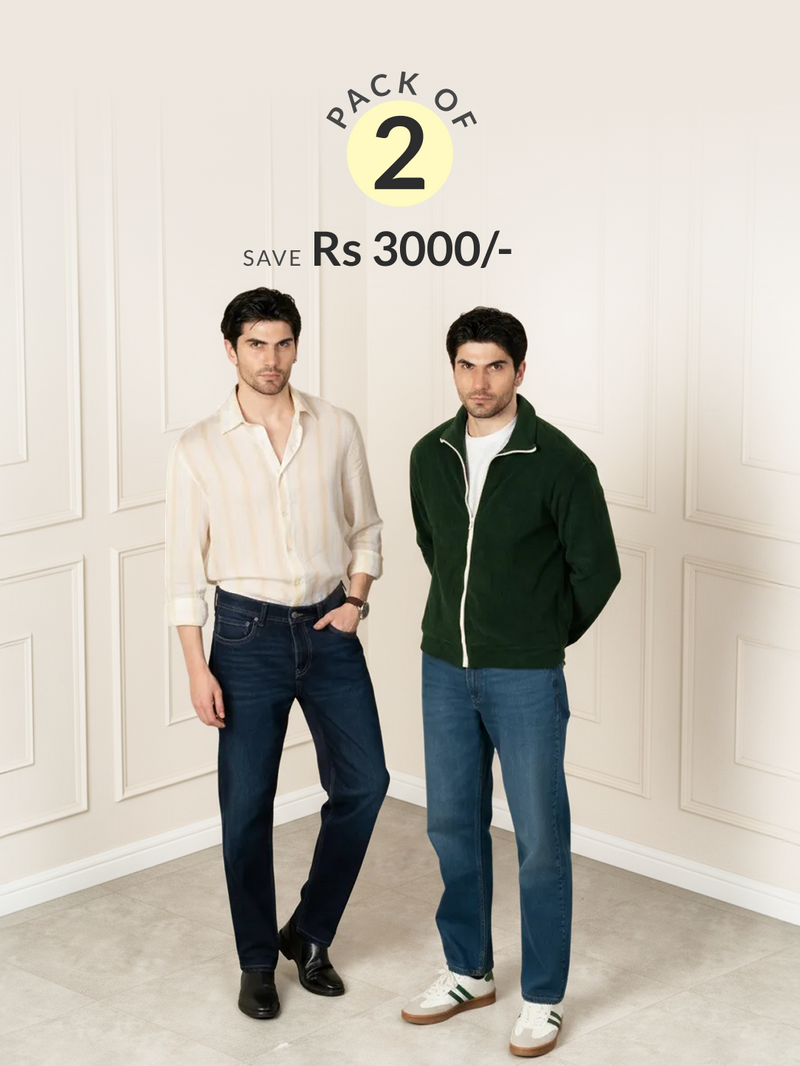 Ready To Wear Whiskered Relaxed Jeans Bundle of 2