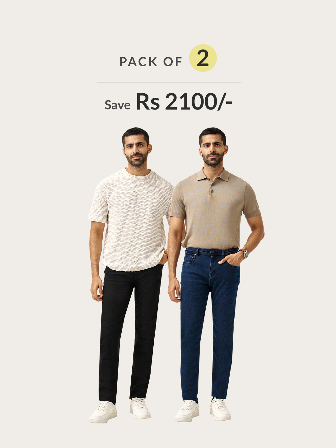 Ready To Wear Slim Fit Jeans Pack of 2