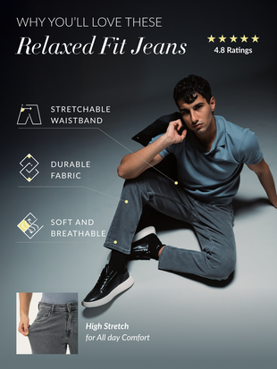 Refined Grey Relaxed Fit Jeans