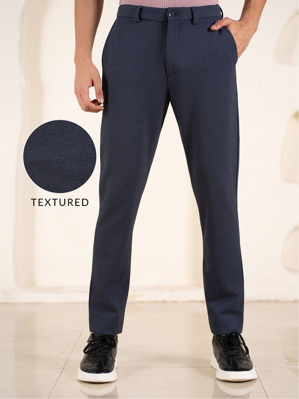 Render Blue Textured Slim Fit Power Stretch Pants