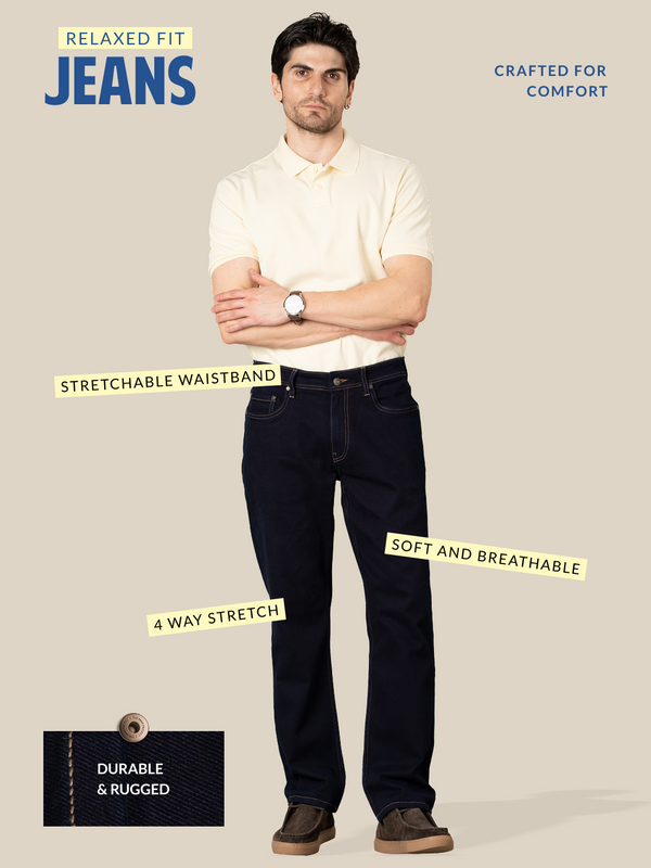 Savoy Blue Luxury Relaxed Fit Jeans