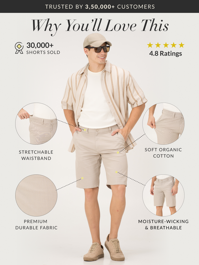 Sesame Beige Chino Shorts