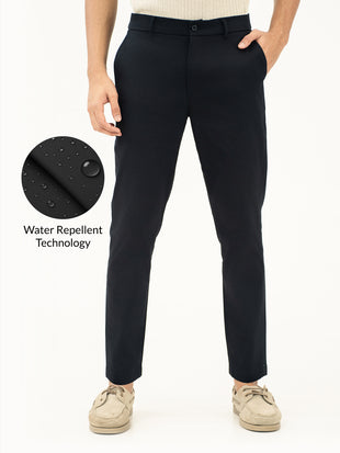 Stormguard Black Slim Fit Stretch Chinos