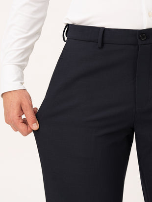Executive Navy Pro.Stretch Formal Trousers