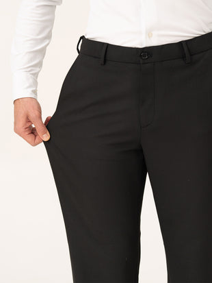 Authority Black Pro.Stretch Formal Trousers