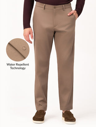 Terranova Khaki Relaxed Fit Stretch Chinos for Men