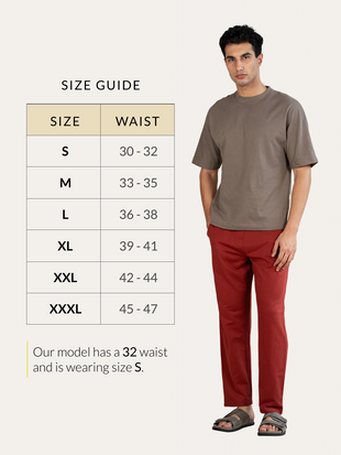 Trail Red Cotton Sweatpants