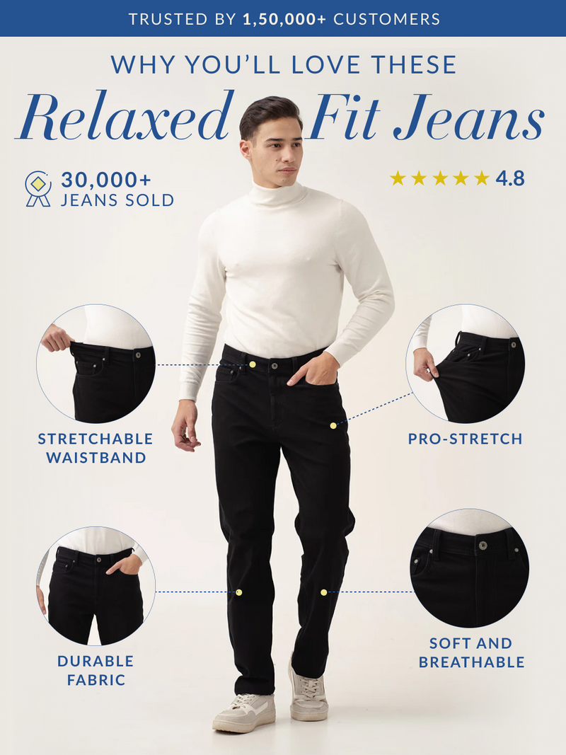 Twilight Black Relaxed Fit Pro-Stretch Jeans