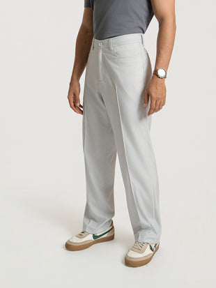 Korean Grey Relaxed Fit Pintuck Pants