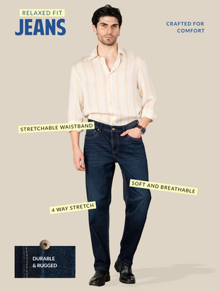 Venice Indigo Whiskered Relaxed Fit Jeans