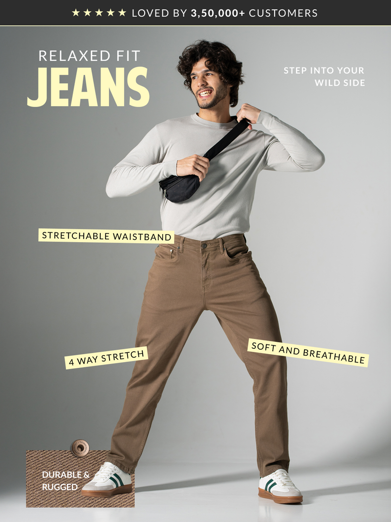 Weathered Olive Relaxed Fit Jeans