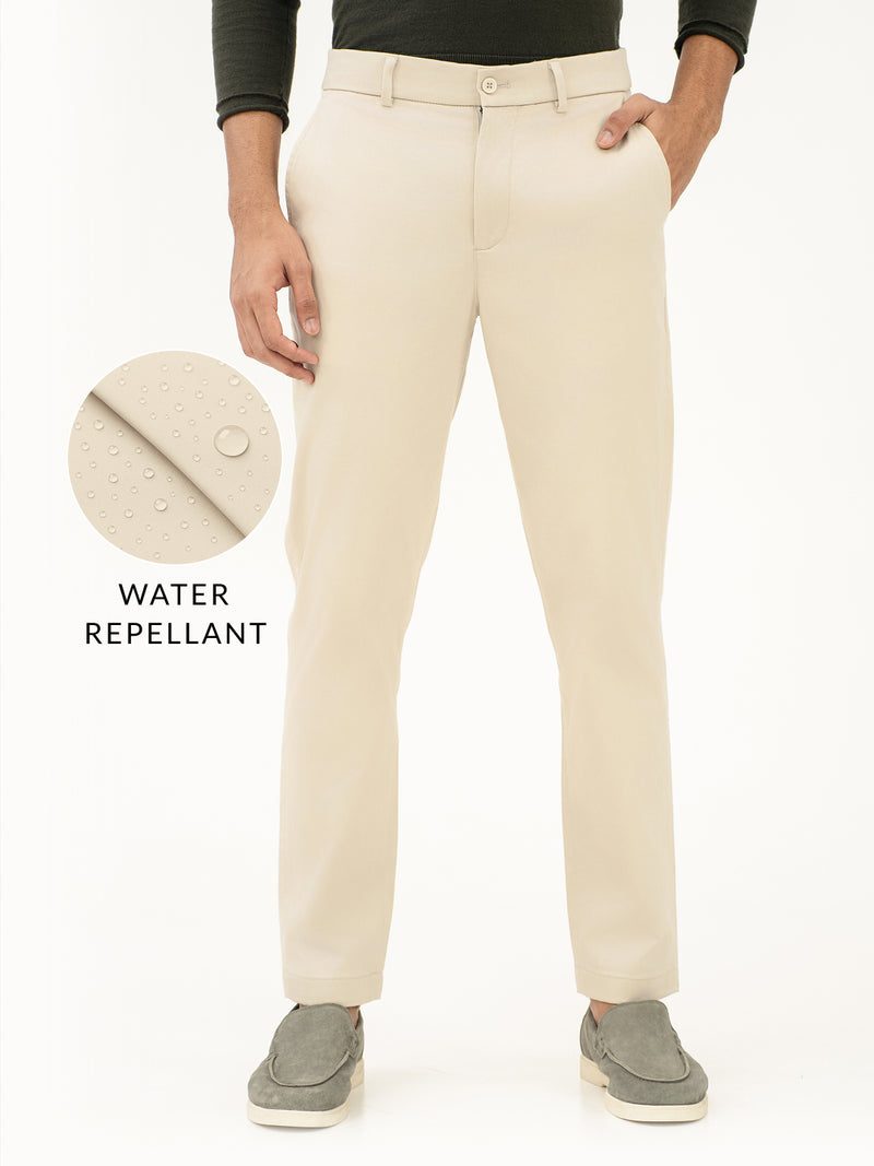 Weatherlock Cream Water Repellent Slim Fit Stretch Chinos