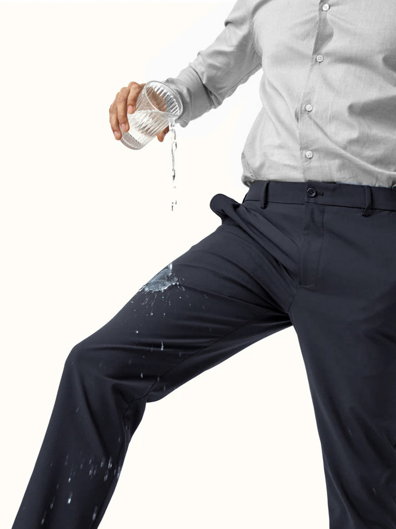 Wind Blue Water Repellant Slim Fit Stretch Formal Pants