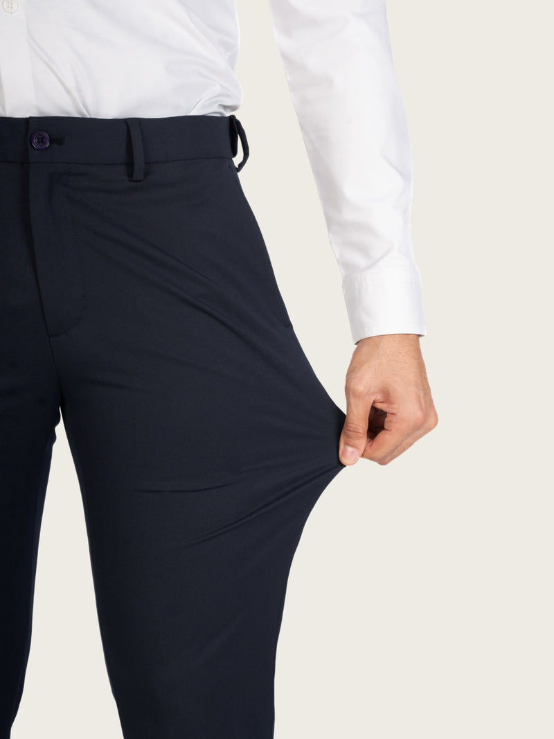 Wind Blue Water Repellant Slim Fit Stretch Formal Pants