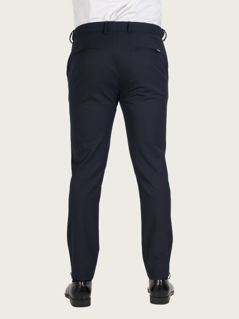 Wind Blue Water Repellant Slim Fit Stretch Formal Pants