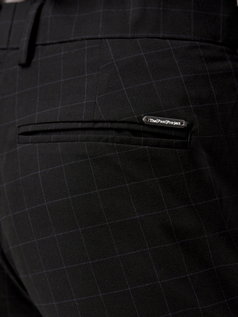 back pocket detail of Pant Project raven black trousers