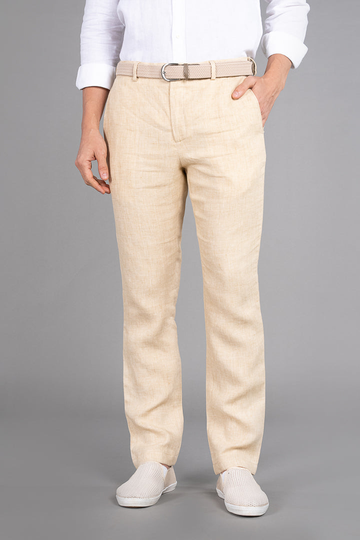 Beige Trousers Men