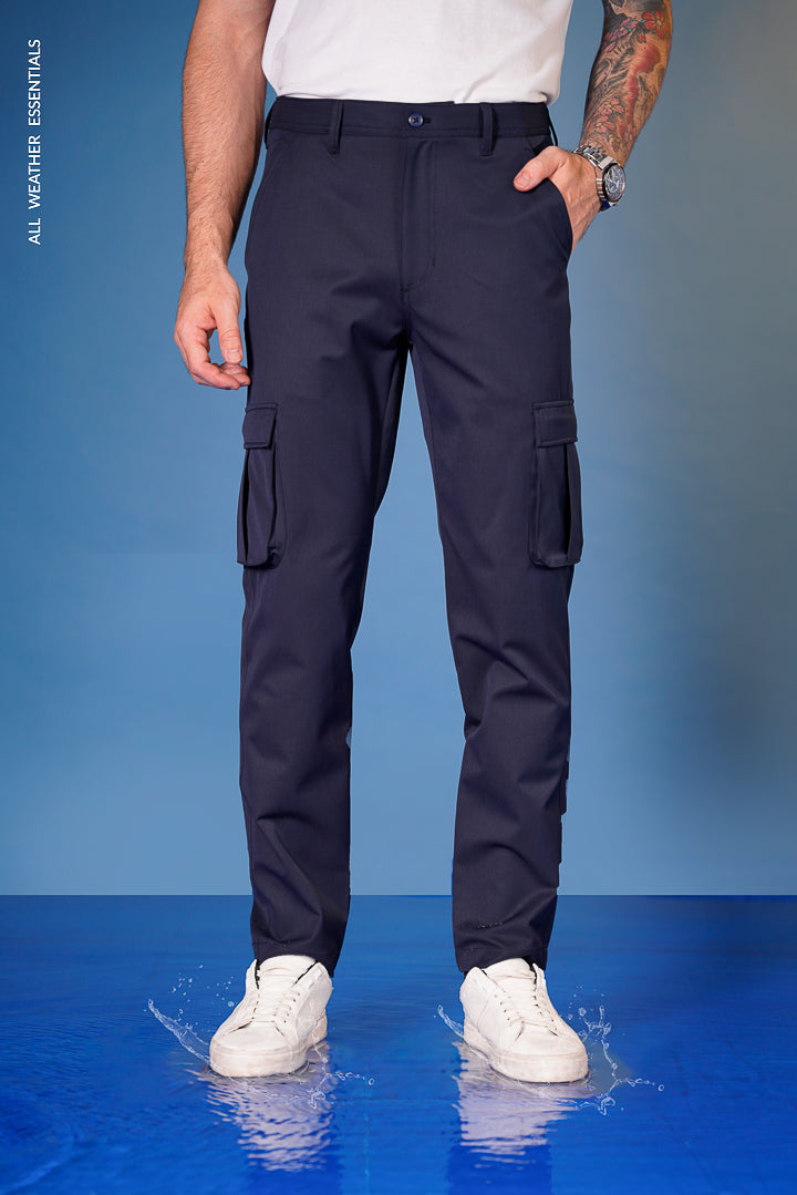 Navy All Weather Cargo Stretch Pants - Main Image
