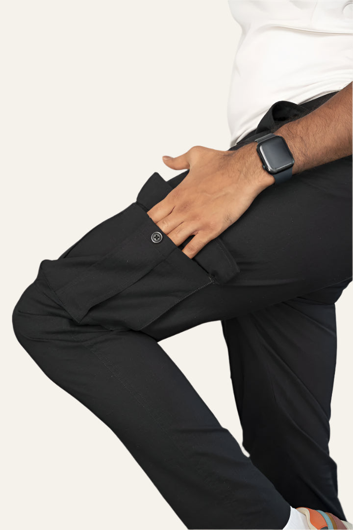 black cargo pants for men