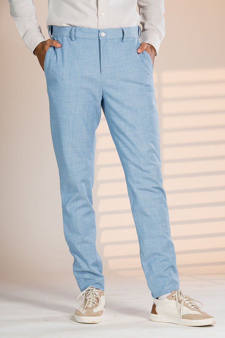 Blue Casual Pants