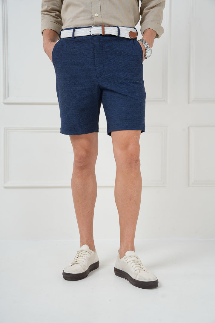 checked seersucker chino shorts 