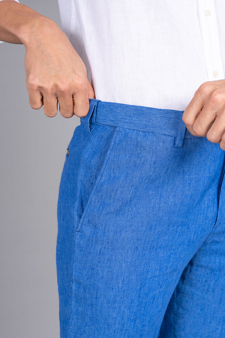 Blue Linen Pants