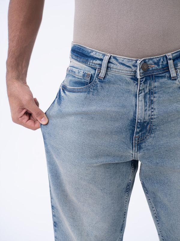 Burnt Vintage Blue Relaxed Fit Jeans
