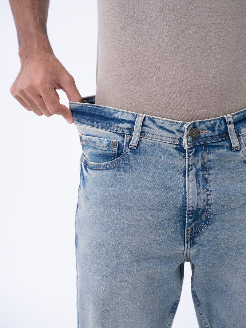 Burnt Vintage Blue Relaxed Fit Jeans