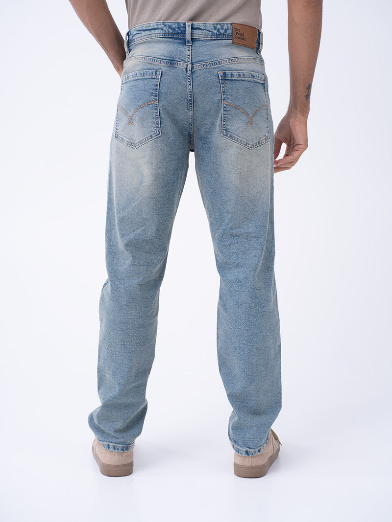 Burnt Vintage Blue Relaxed Fit Jeans