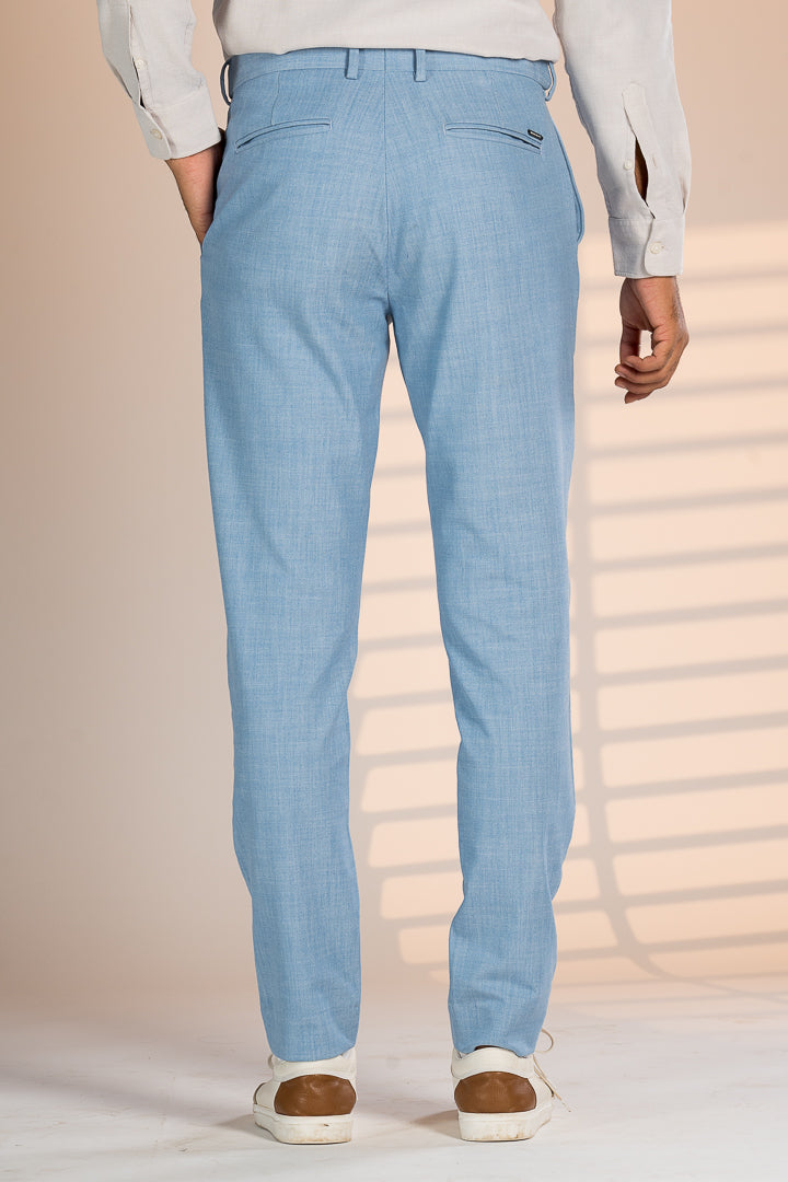 Buy Light Blue High Waist Bootcut Trousers Online  FableStreet