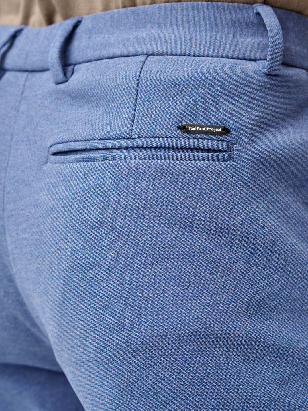 close-up of the back pocket detail on the ocean waves pants from the Pant Project