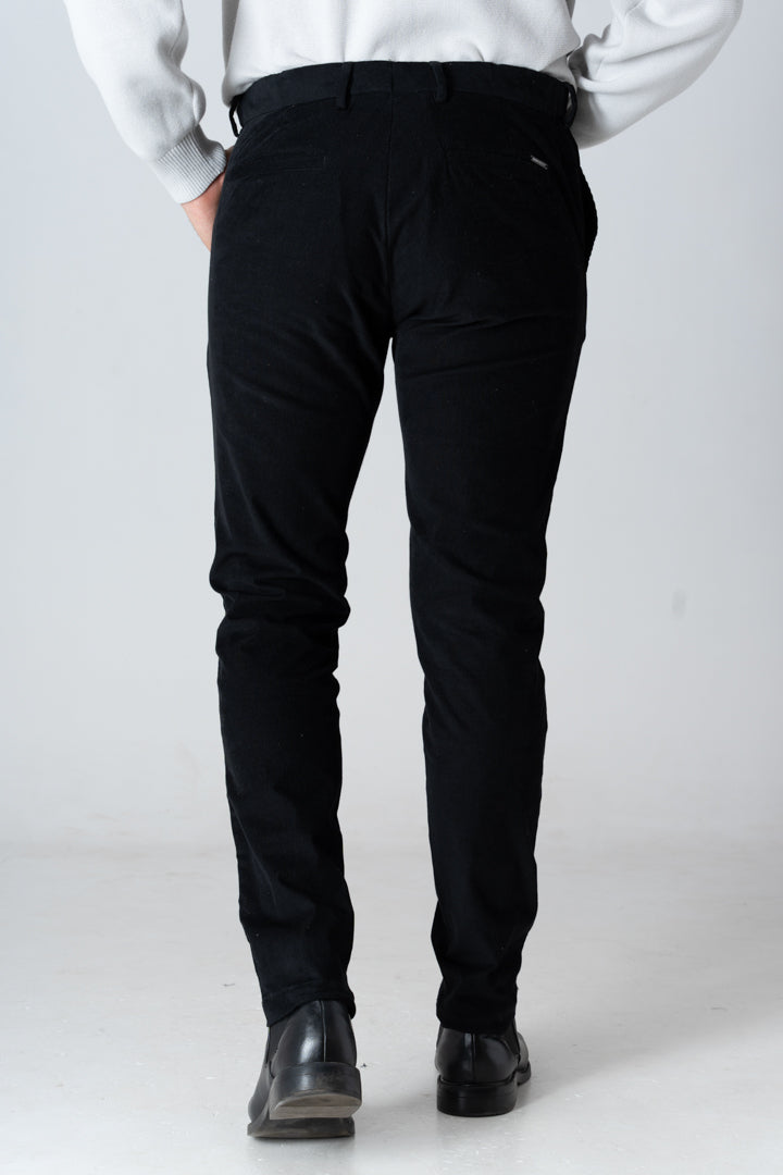 Black Corduroy Stretch Pants