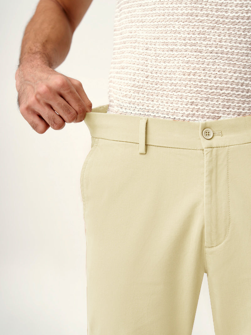 Opal Ecru Stretch Chinos