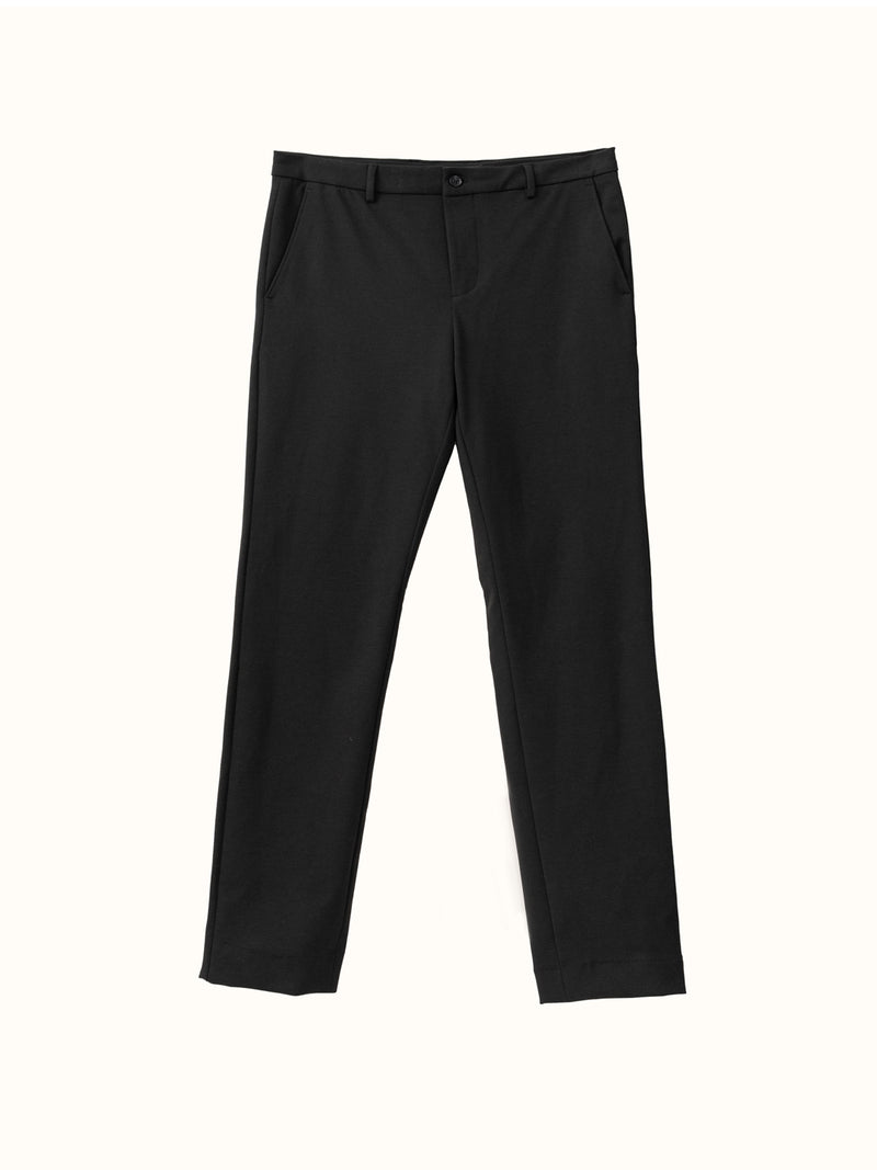 slim-fit black pants with a stretch fabric from the Pant Project double bloodstood