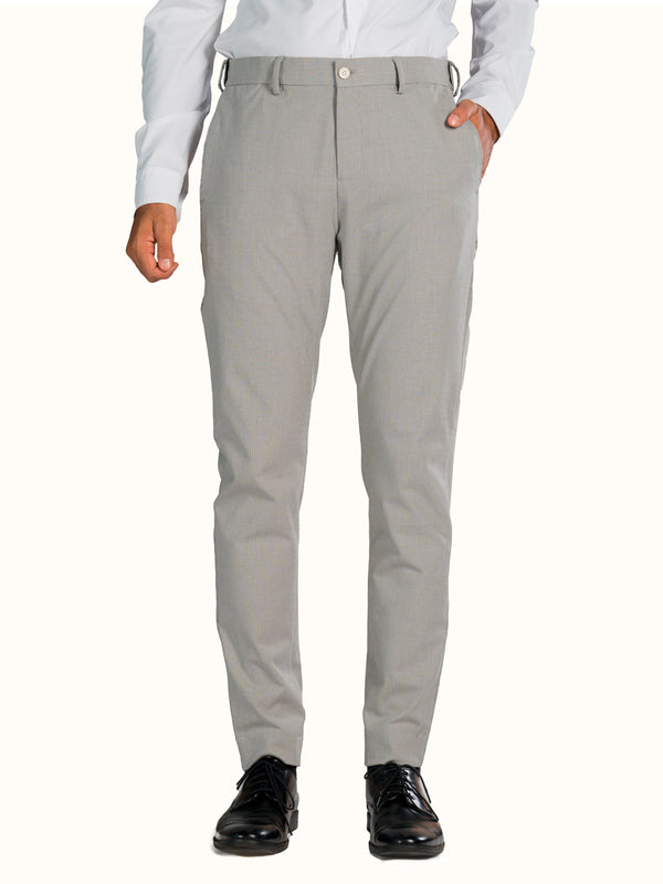 French Grey Houndstooth Pants