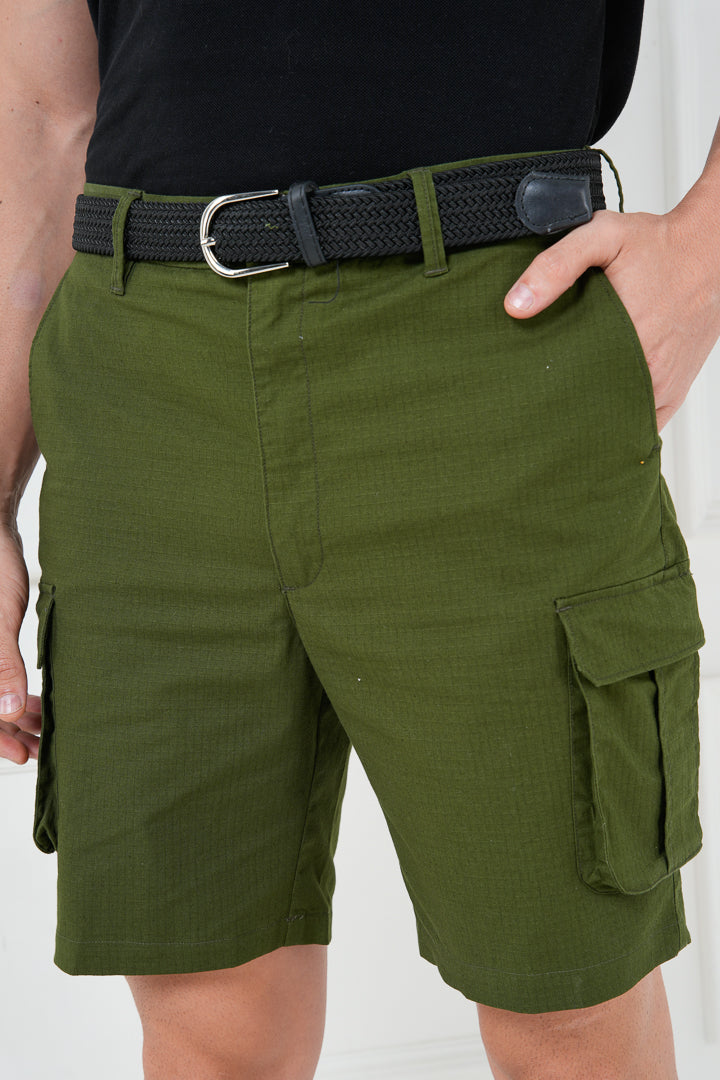 Green Ripstop Cargo Shorts