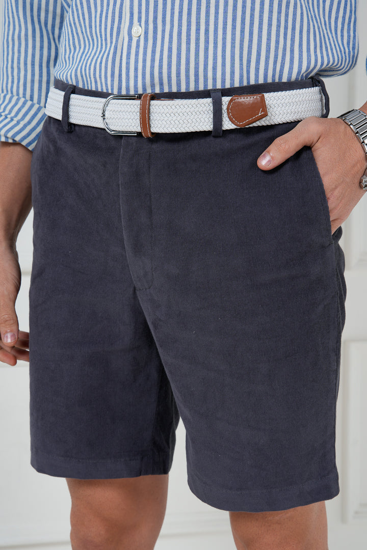 grey corduroy chino shorts