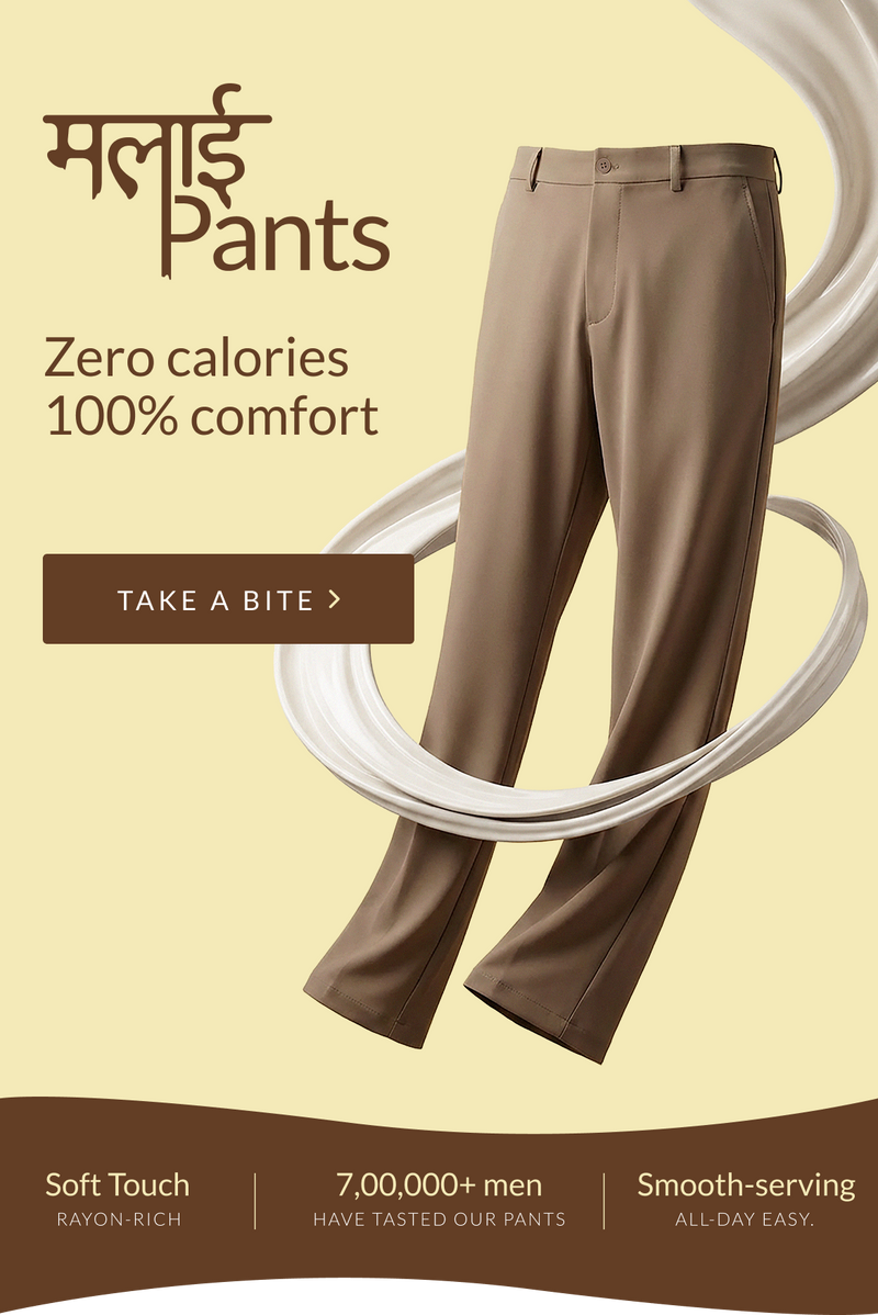 The Pant Project's Malai Power Stretch stretchable pants in beige, featuring soft-touch rayon-rich fabric for all day comfort & custom fit style